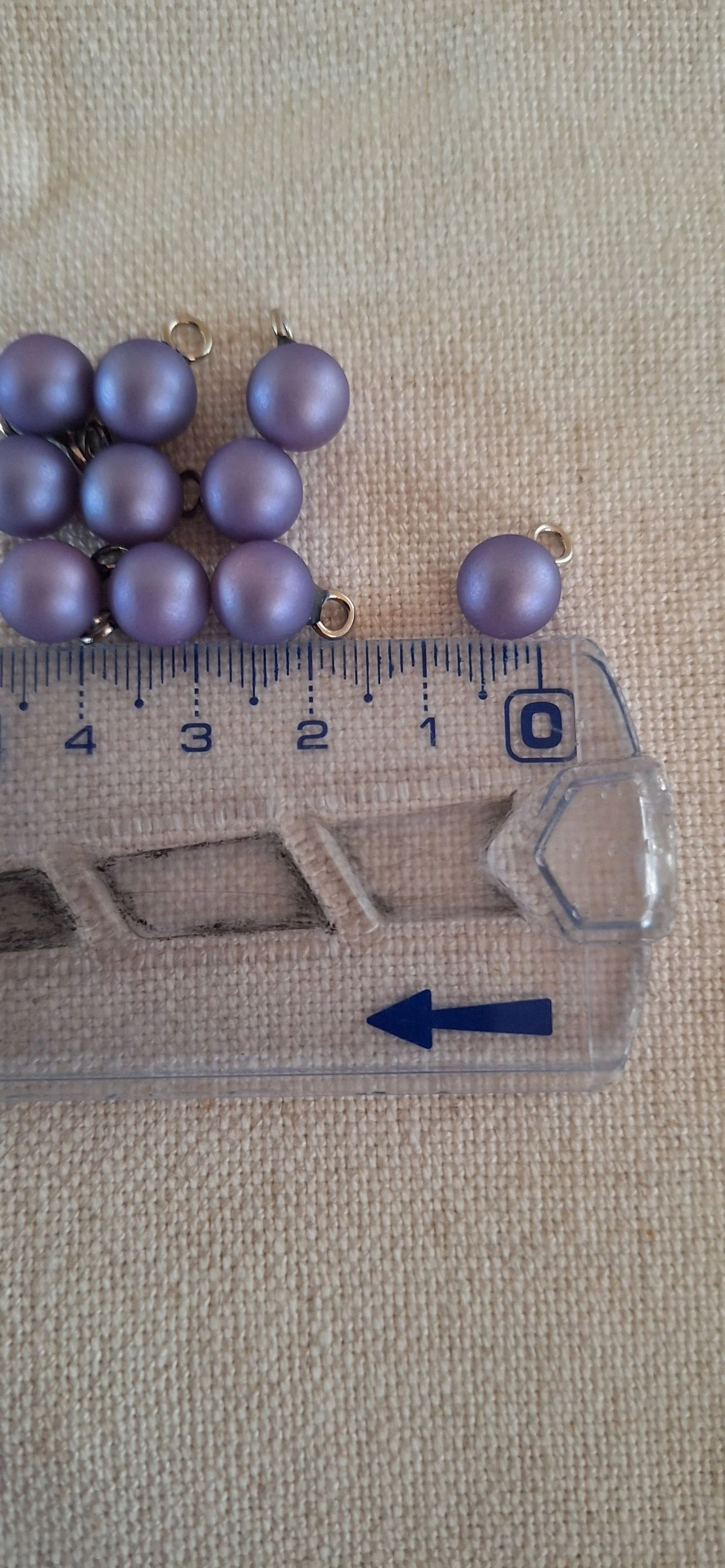 10 lavender blue imitation pearl sewing buttons 07 mm – photo 2